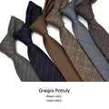 Houndstooth Suit Tie Men's Solid Color Coffee Gray 6cm Casual Tie Retro Work Plaid Fashion Women