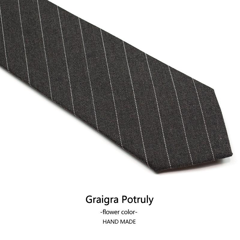 Houndstooth Suit Tie Men's Solid Color Coffee Gray 6cm Casual Tie Retro Work Plaid Fashion Women