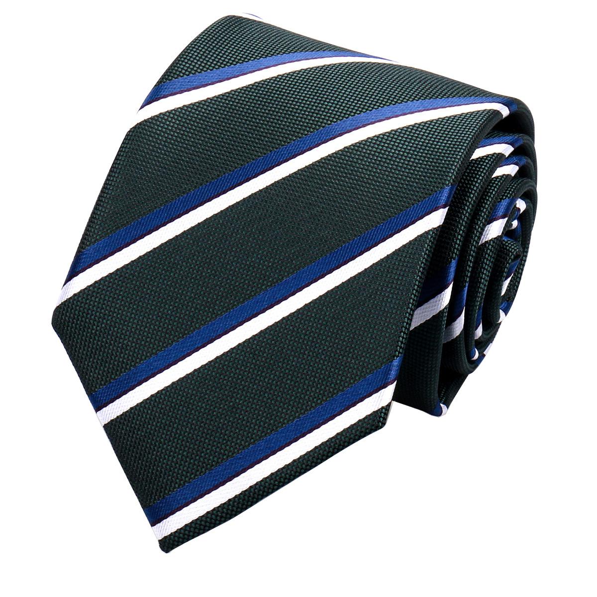 Men's Business Advanced Tie Formal Dress Bridegroom Wedding Polyester Stripe 8cm Black Red Tie Shengzhou Spot