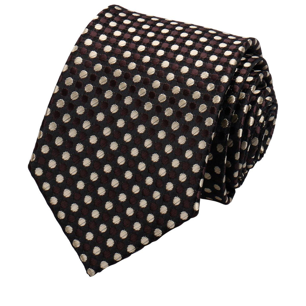 Men's Business Advanced Tie Formal Dress Bridegroom Wedding Polyester Stripe 8cm Black Red Tie Shengzhou Spot