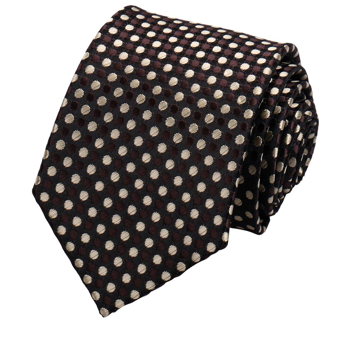 Men's Business Advanced Tie Formal Dress Bridegroom Wedding Polyester Stripe 8cm Black Red Tie Shengzhou Spot