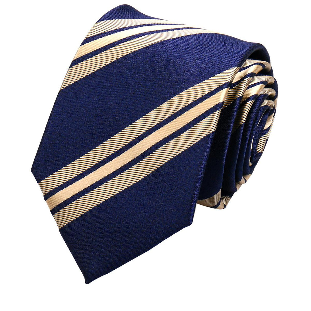 Men's Business Advanced Tie Formal Dress Bridegroom Wedding Polyester Stripe 8cm Black Red Tie Shengzhou Spot