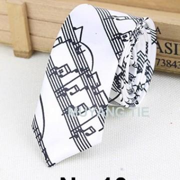 Korean Style Fashion Casual 5cm Piano Fashion Tie Male and Female Student Note Personality Music Narrow Tie Factory Spot