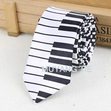 Korean Style Fashion Casual 5cm Piano Fashion Tie Male and Female Student Note Personality Music Narrow Tie Factory Spot