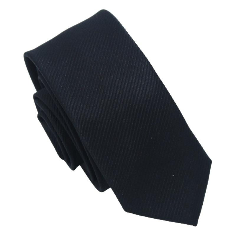Wholesale Men's Casual Tie Black Red 5cm Ultra Narrow Fashion Business Solid Color Twill Hand Play Business Style