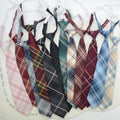JK Tie Plaid Women's Knot-Free Student College Style Japanese Short Small Uniform School Uniform Accessories Lazy in Stock