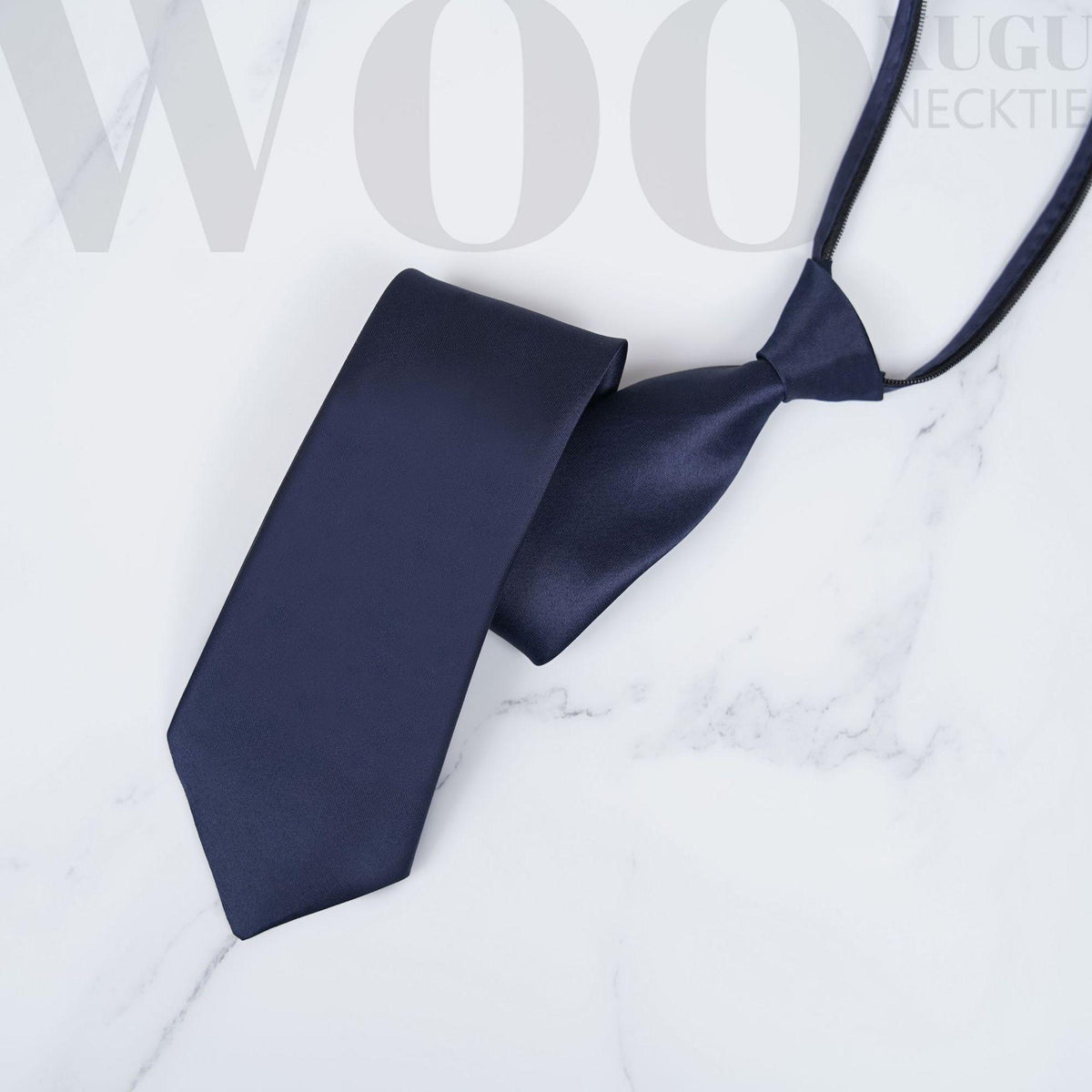 Black Wine Red Red Navy Blue Zipper Tie Lazy Tie