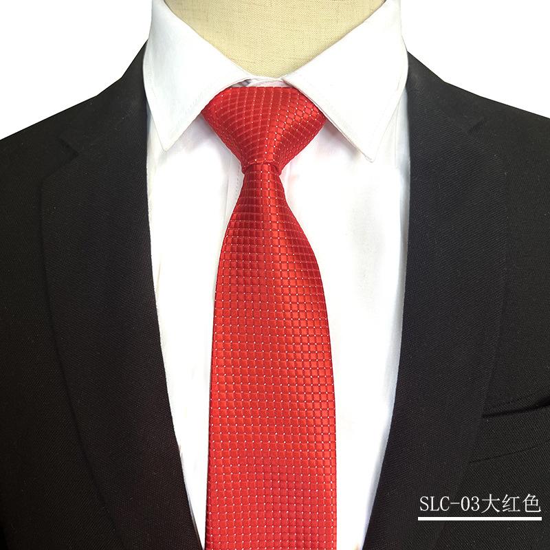 Solid Color Tie 8cm Men's Formal Wear Business Professional Security Interview Group Performance Graduation Hand Black Direct Sales