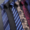 Tie 6cm Casual Men's Formal Wear Professional Business Wedding Tie Polyester Jacquard Tie Factory Spot New
