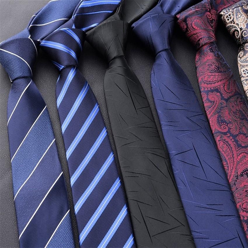 Tie 6cm Casual Men's Formal Wear Professional Business Wedding Tie Polyester Jacquard Tie Factory Spot New