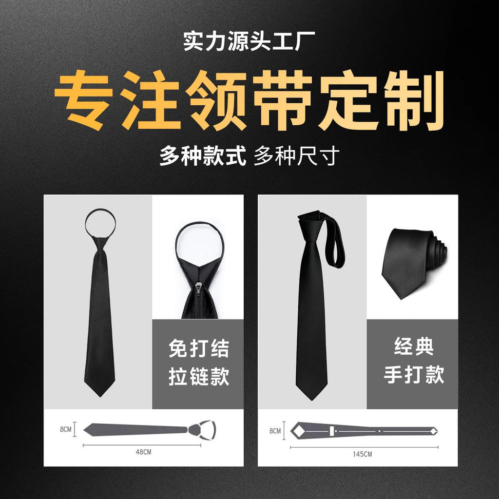Tie Men's 8cm Business Professional Striped Tie Customized Hand-Made Polyester Tie Men Shengzhou Tie Manufacturer