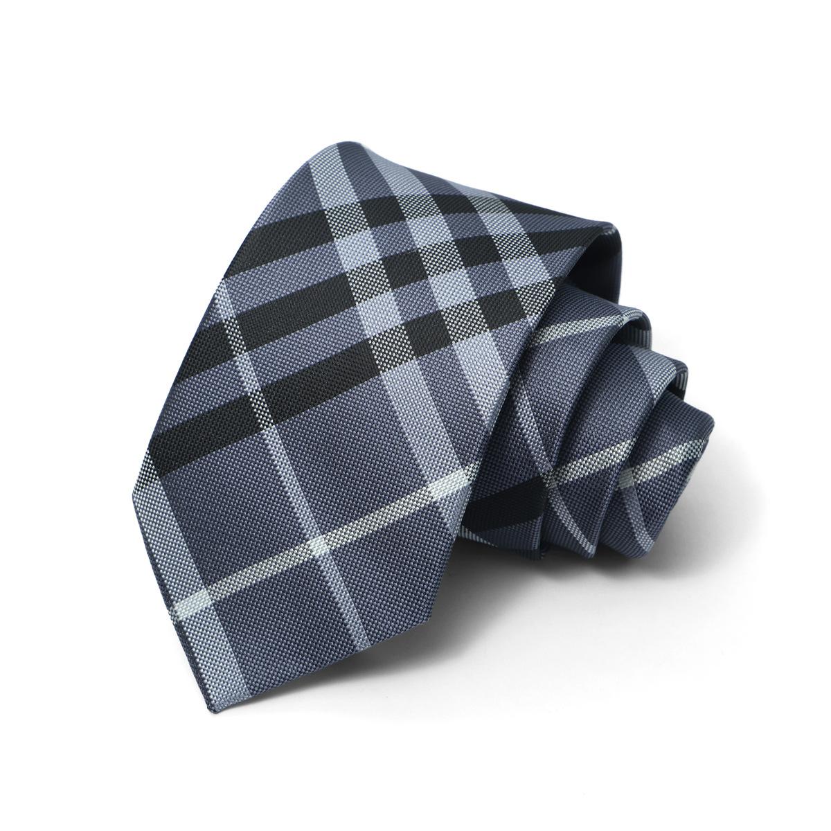 Tie Men's 8cm Business Professional Striped Tie Customized Hand-Made Polyester Tie Men Shengzhou Tie Manufacturer
