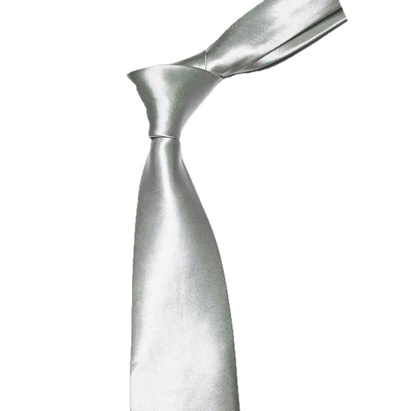 Manufacturer Promotion 8cm Hand Tie Strip Men's Solid Color Blue Silver Tie Wedding Business Monochrome Best Man