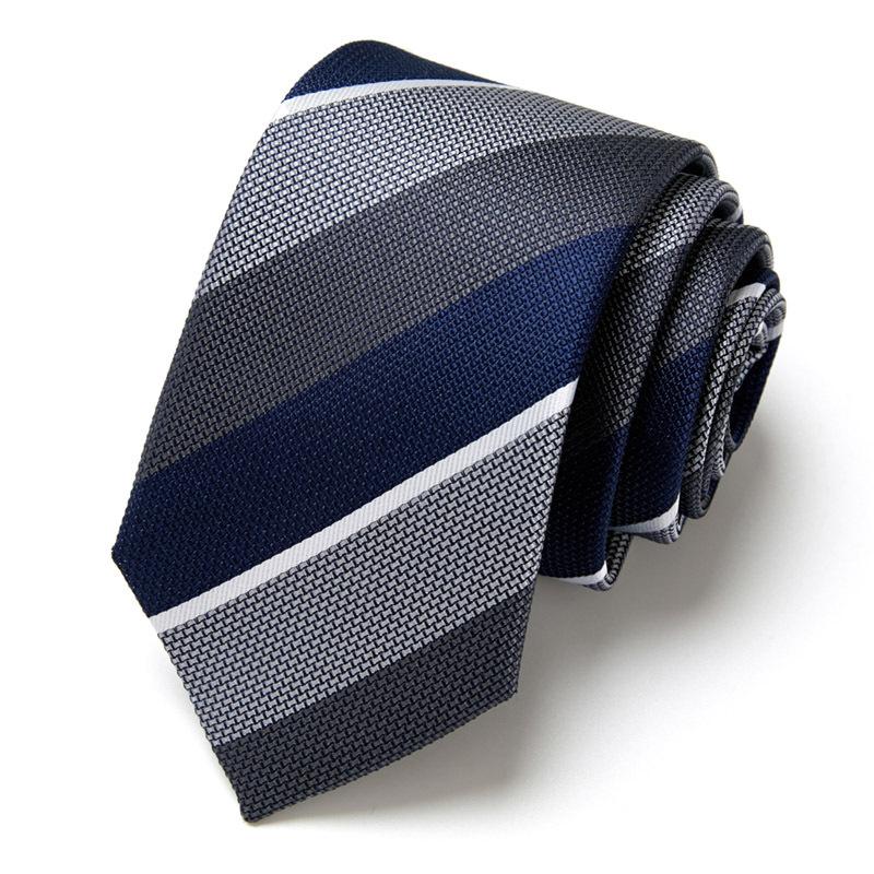 Cross-Border Hot Sale Men's Business Tie Manufacturers Spot Hand-Made Professional Formal Wear Interview Tie Men's Polyester Silk
