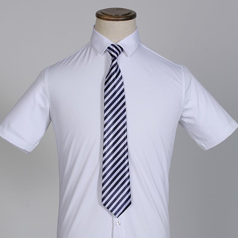 Men's Zipper Tie Easy to Pull Korean Style Lazy Polyester Silk Tie Professional Formal Wear Business Zipper Flower Belt