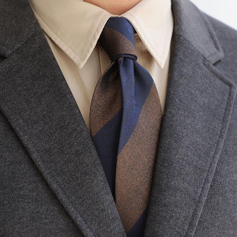 Neapolitan Arrow Tie 8cm Striped Twill Polyester Business Italian Fashion Tie Factory Spot Boutique
