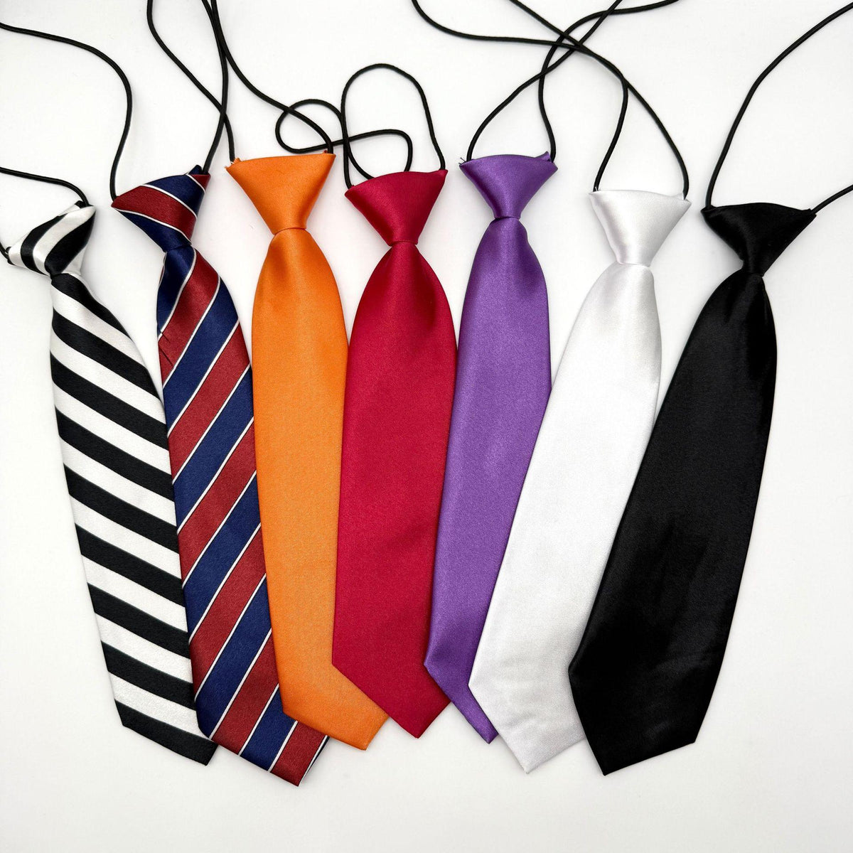 Solid Color Children's Tie Female Primary and Secondary School Kindergarten Baby Bow Black Red School Uniform Uniform Accessories