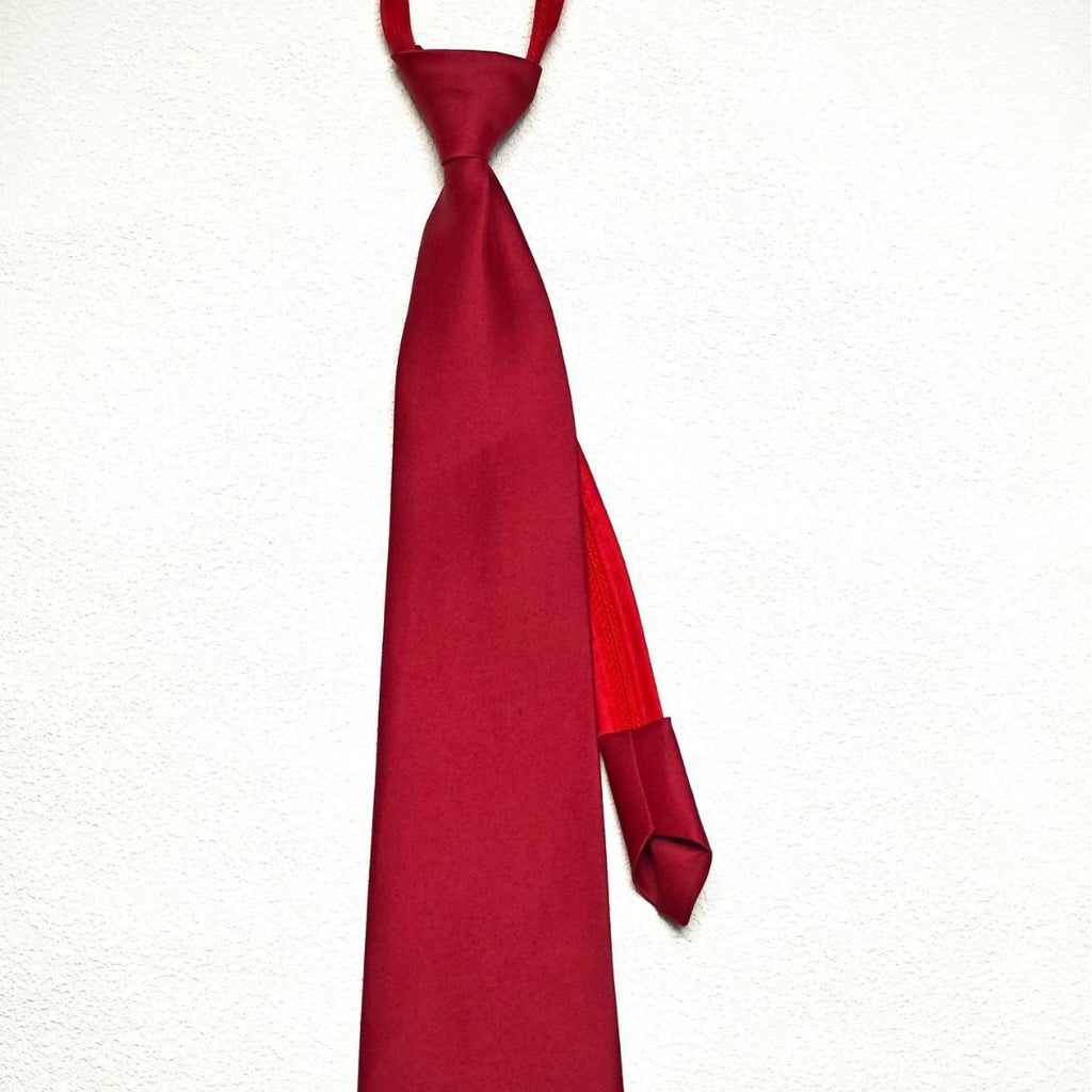 Men's Adult 45cm Zip Tie Clothing Lazy Easy to Pull Business Solid Color 8cm Tie