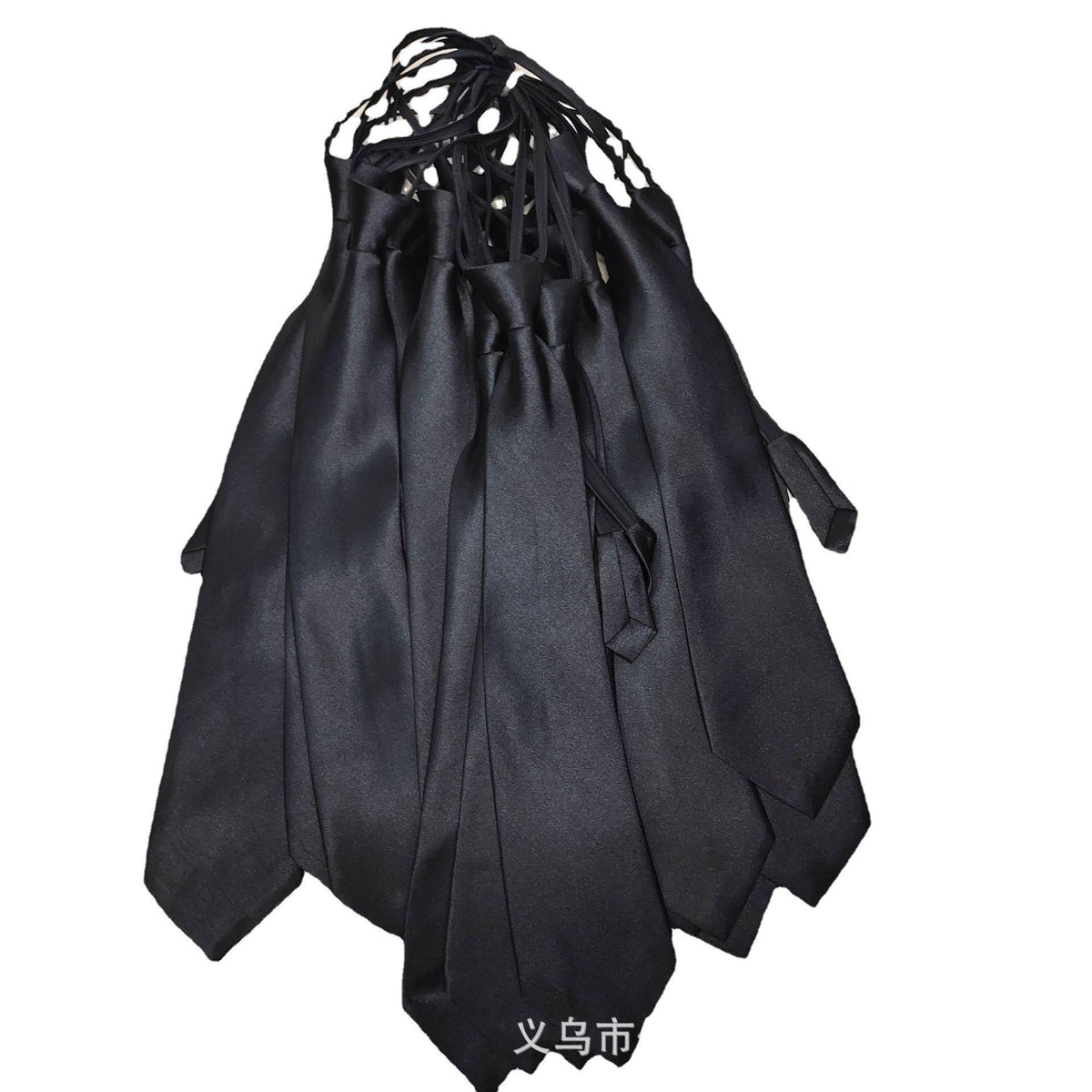 Men's Adult 45cm Zip Tie Clothing Lazy Easy to Pull Business Solid Color 8cm Tie