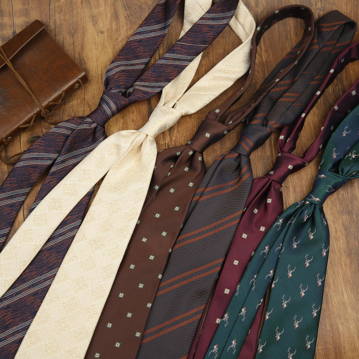 Tie Men's 8cm Formal Wear Professional Business Casual Versatile Simple Coffee Color Wine Red Striped Green Gold Vintage Tie