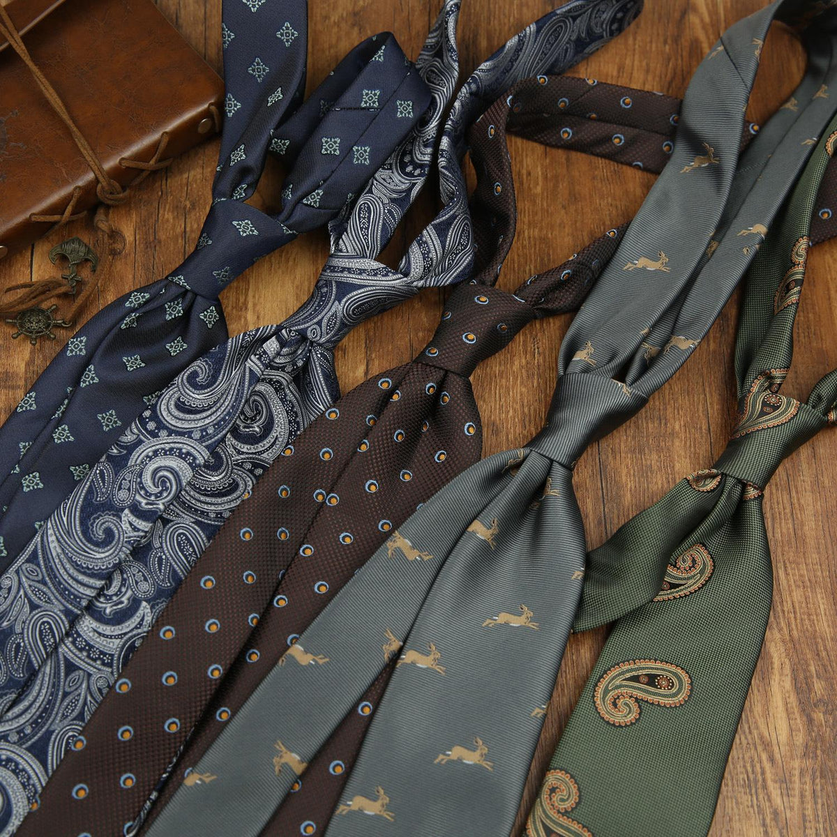 Tie Men's 8cm Formal Wear Professional Business Casual Versatile Simple Coffee Color Wine Red Striped Green Gold Vintage Tie