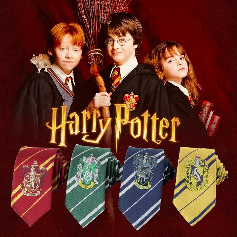 Harry Potter Tie GE Lanfendo Slitlin Ravenclaw JK College Style Diagonal Striped Hand Tie for Men