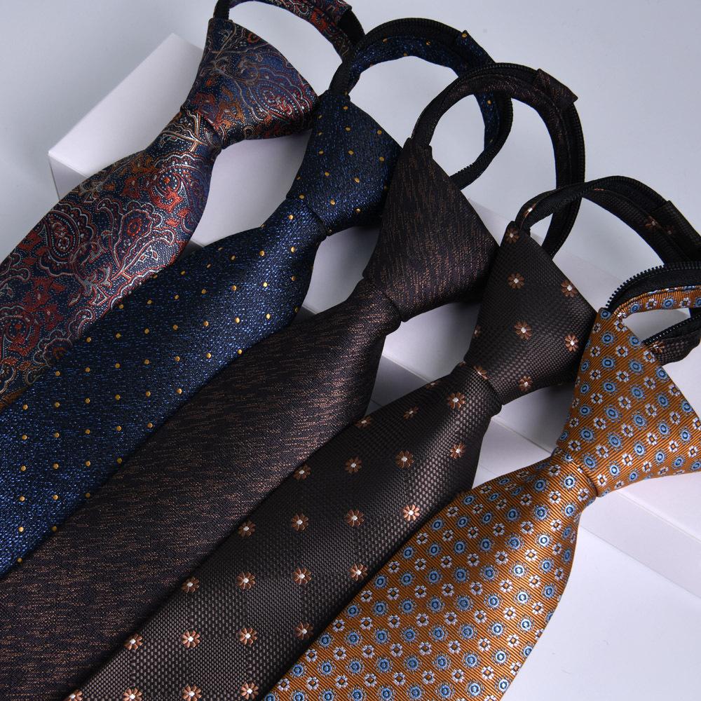 Tie Men's Business Administrative Male Bridegroom Wedding Zipper Lazy Professional Easy Pull Free 8cm Spot