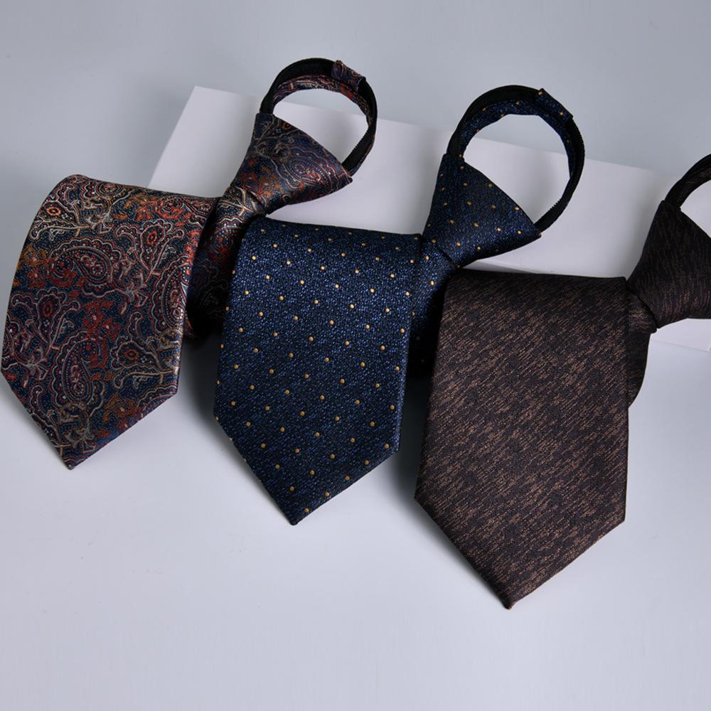 Tie Men's Business Administrative Male Bridegroom Wedding Zipper Lazy Professional Easy Pull Free 8cm Spot
