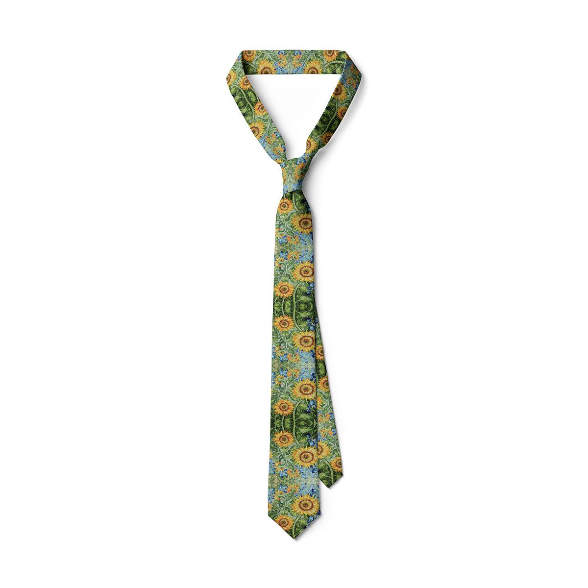 Printed Tie 8cm Men's Printed Fashion Korean Style Trendy Tie Wedding Casual Tie