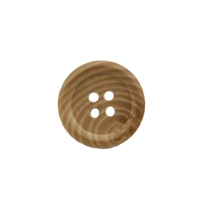 Round Wood Button Men's and Women's Clothes Top Sweater Coat Button Children's Clothes Shirt Shirt Decorative Button