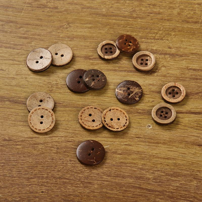 Button Button Children's Wooden Shirt Button Raw Wood Sweater Natural Coconut Button Baby Clothes Cute Button