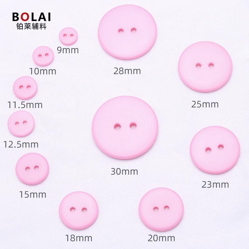 Wholesale Spot Color Two-Eye Bread Buckle Suit Placket Cuff Small Button Children's Clothes Shirt Resin Button