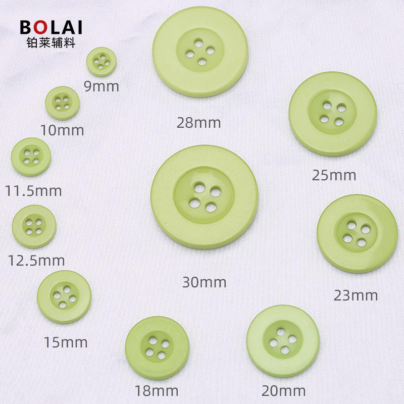 Spot Wide-Brimmed Four-Eye Resin Button DIY Button round Shirt Suit Jacket Button Wide-Brimmed Four-Eye Button