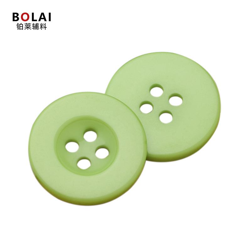 Spot Wide-Brimmed Four-Eye Resin Button DIY Button round Shirt Suit Jacket Button Wide-Brimmed Four-Eye Button