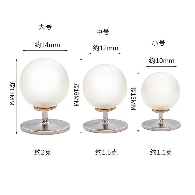 Pearl Shirt Buckle Flat Nail-Free Detachable Sweater Shirt Cardigan Decorative Hidden Buckle Invisible Seamless Brooch Pin