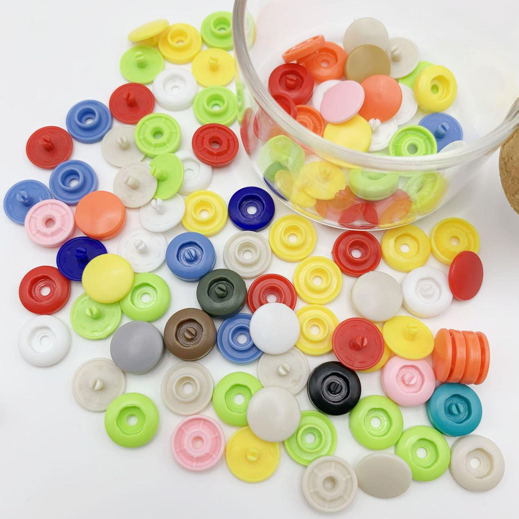 Hand-Pressed Color Plastic Snap Button Tool-Free Button Resin Female Button Baby Clothing Button Snap Accessories
