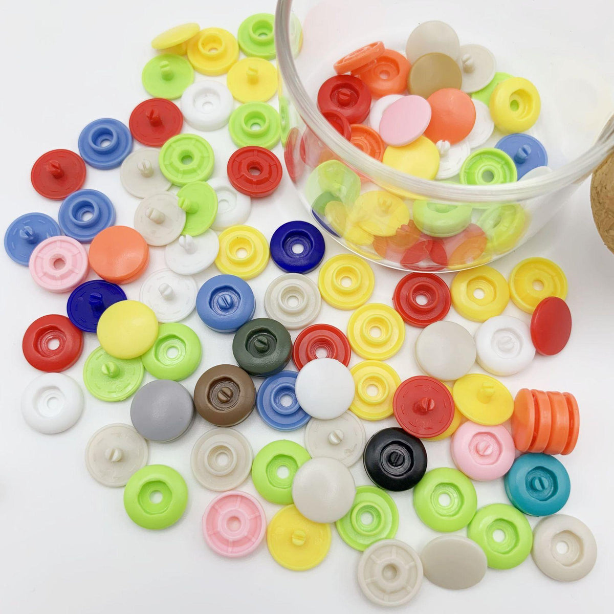 Hand-Pressed Color Plastic Snap Button Tool-Free Button Resin Female Button Baby Clothing Button Snap Accessories