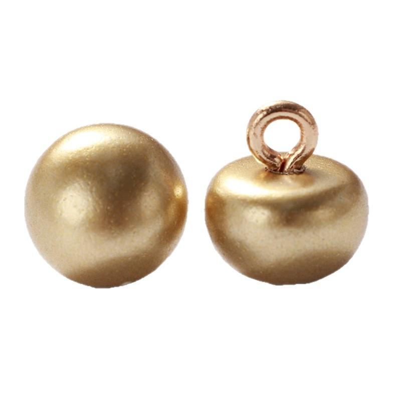 High-End Colorful Pearl Button Mushroom Button Shirt Knitwear Wedding Dress Semicircle Copper Foot Hand Sewing Button Wholesale