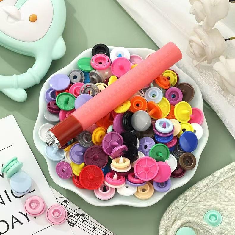 Colorful Plastic Snap Button Pom Children's Hidden Button Clothing Button T3t5t8 Baby Clothes Invisible Child and Mother Button