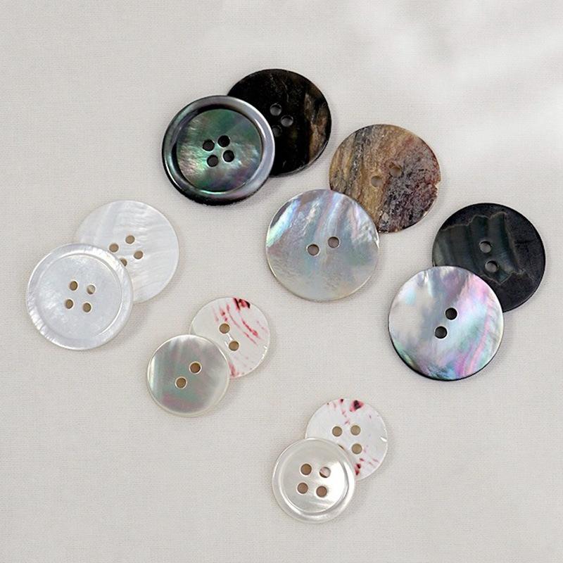 Spot Natural Shell Button Taro Shirt Button Sweater Cardigan Shell Button Suit Black Butterfly Shell Button