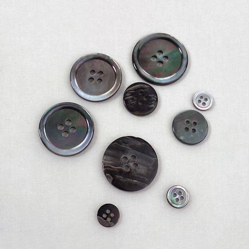 Spot Natural Shell Button Taro Shirt Button Sweater Cardigan Shell Button Suit Black Butterfly Shell Button