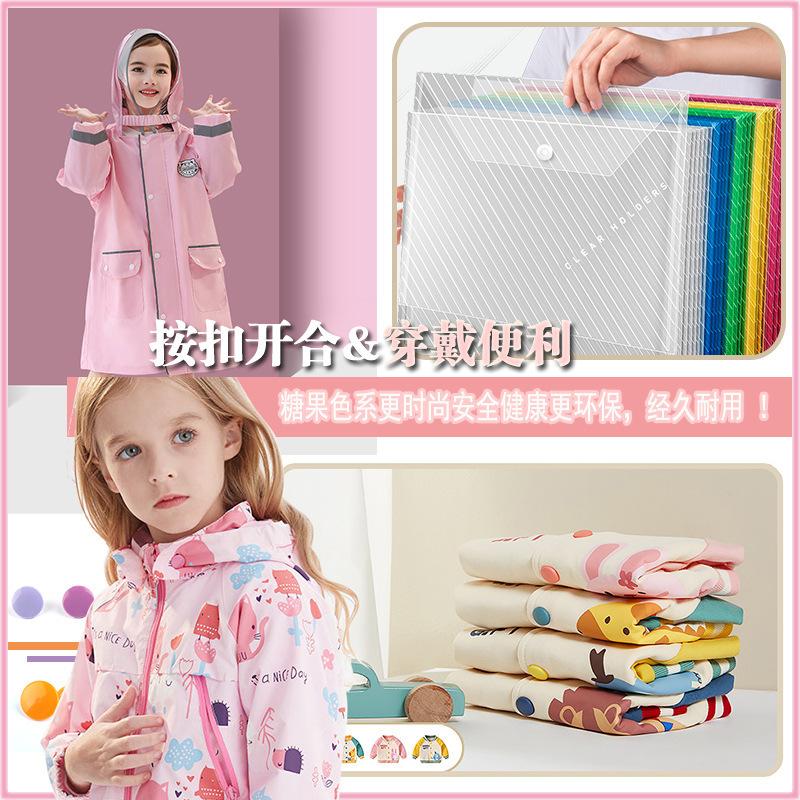 Factory Direct Color Resin Snap Button Baby Crawling Clothes Snap Button Clothing Folder Sewing-Free Female Buckle DIY