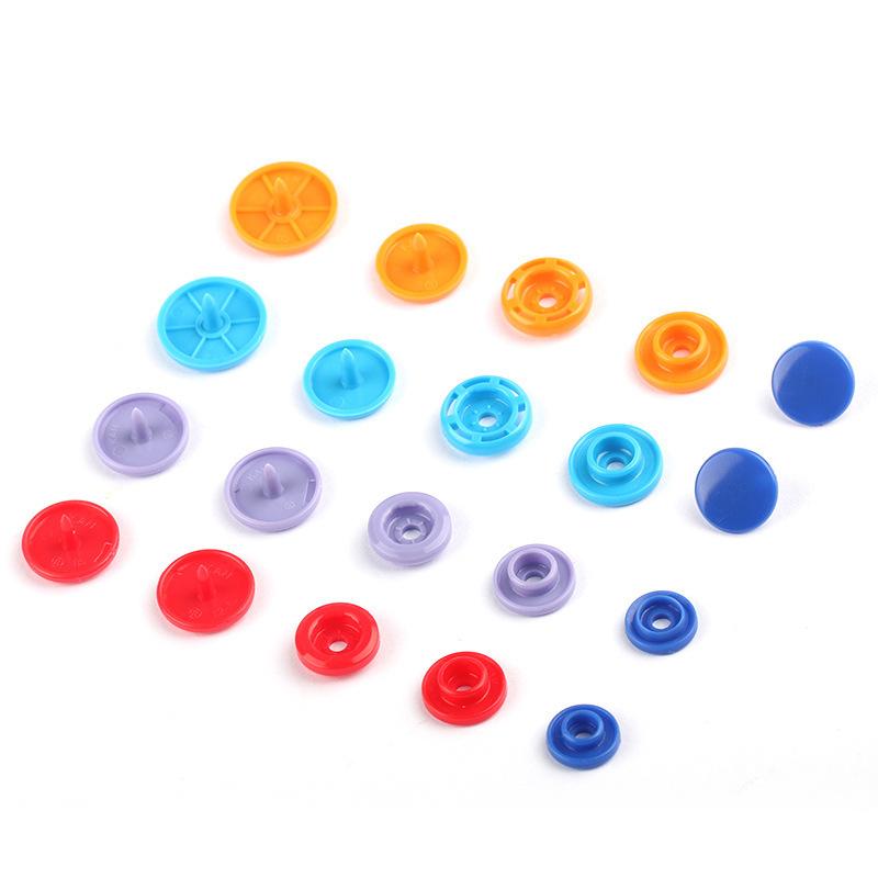 Factory Direct Color Resin Snap Button Baby Crawling Clothes Snap Button Clothing Folder Sewing-Free Female Buckle DIY
