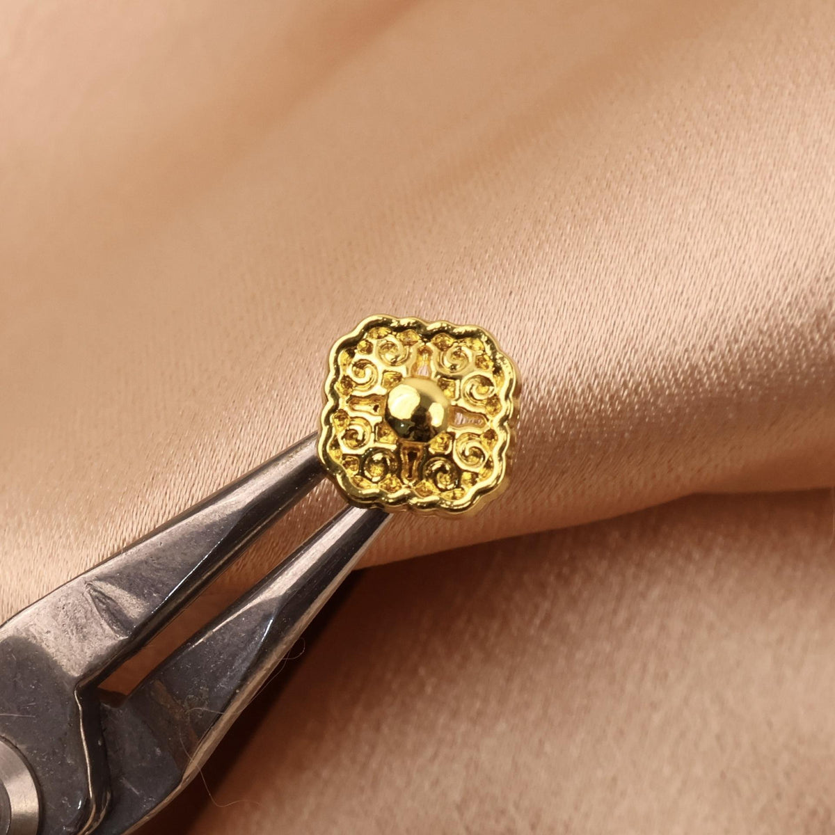 Metal Buckle National Style Small Square Buckle Hanfu Cheongsam Cufflinks Button Ming Song Style All-Match Button Plate Buckle