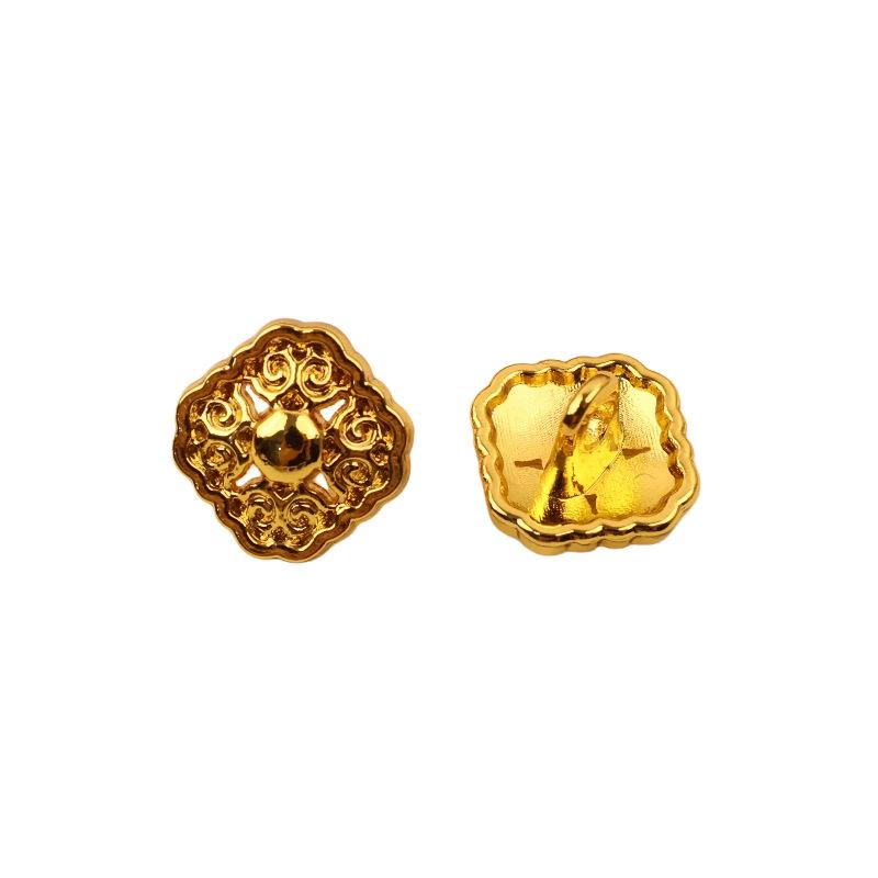Metal Buckle National Style Small Square Buckle Hanfu Cheongsam Cufflinks Button Ming Song Style All-Match Button Plate Buckle