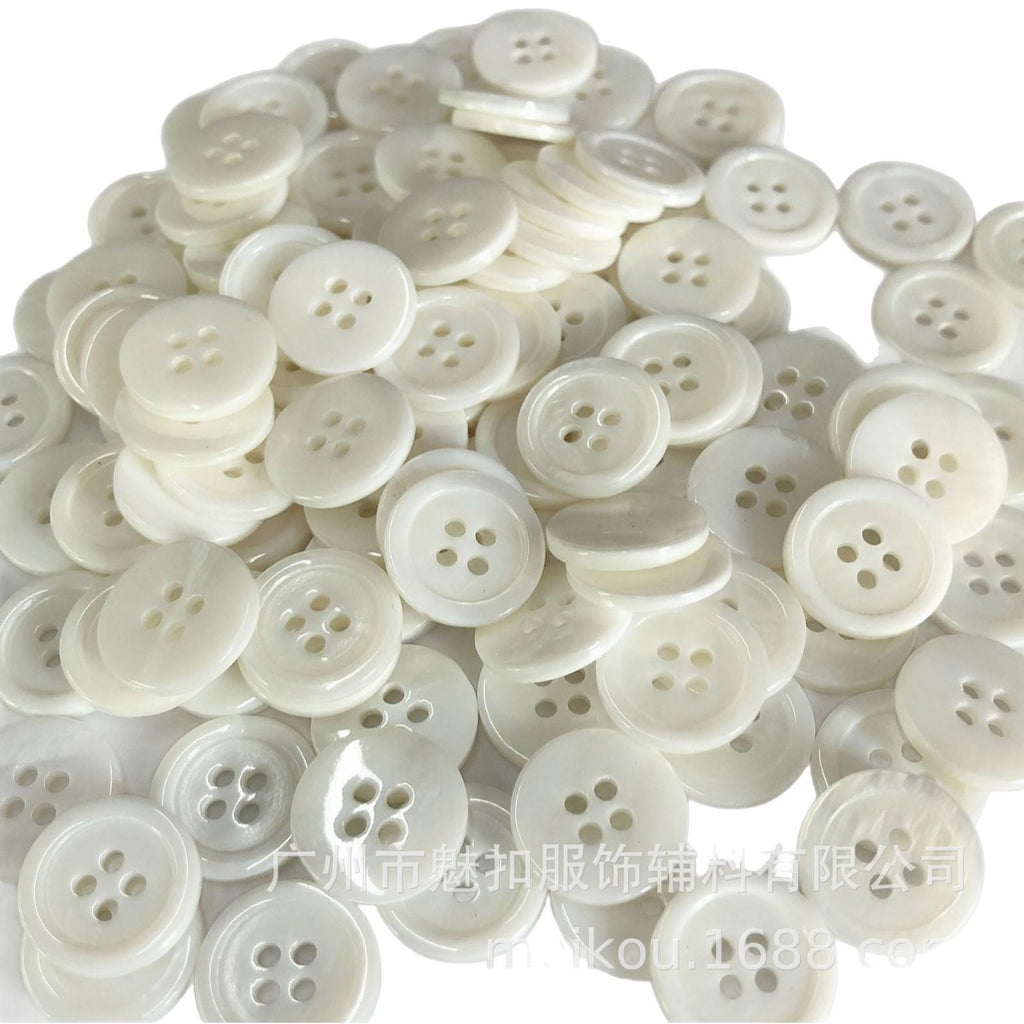 Spot Goods Taro Shell Buckle round Edge Thin Edge Shirt Button White Butterfly White Black Butterfly Shell Button River Shell Button Horseshoe Screw