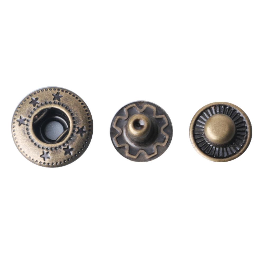 Four-Joint Buckle Copper Classic Simple Metal Snap Button Stainless Steel Surface Buckle Seam-Free Bottom Buckle Clothing Accessories Mother and Child Buckle