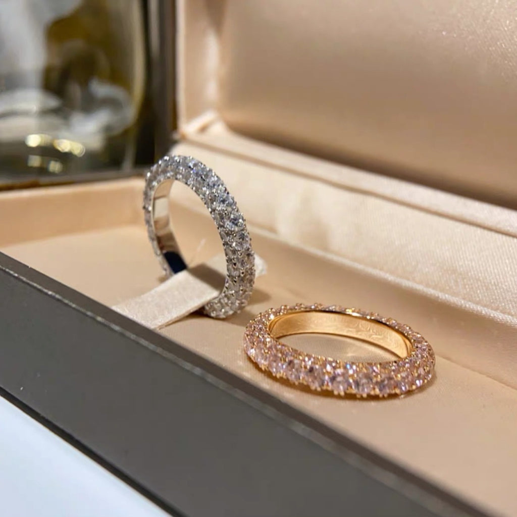 Women's Stone-Inlaid Ring Zircon Ring Jewelry Factory Shipment Women's Stone Ring Foreign Trade Classic